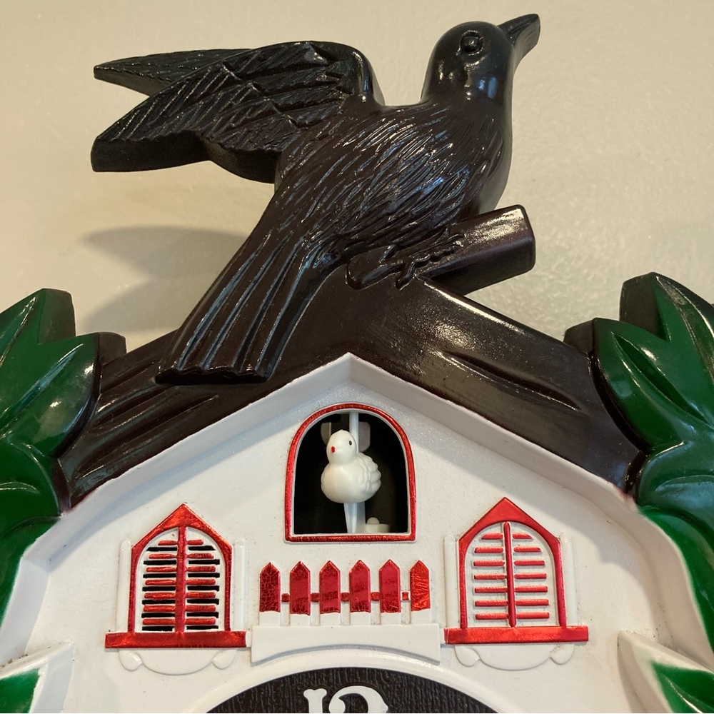 Vintage Plastic Telesonic Cuckoo Clock Broken! Black Forest - Picture 4 of 15